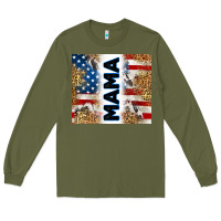 Army Green American mama Long Sleeve Tee - RanaPortraitStore