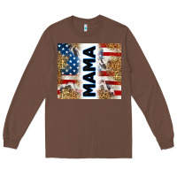 Chestnut American mama Long Sleeve Tee - RanaPortraitStore