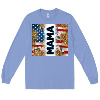 Colony Blue American mama Long Sleeve Tee - RanaPortraitStore