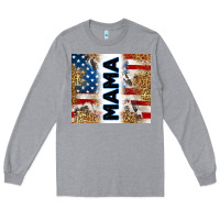 Heather Grey American mama Long Sleeve Tee - RanaPortraitStore