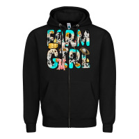 Black farm girl Zipper Hoodie - Zillion Design Studio
