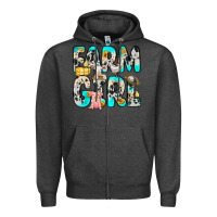 Charcoal Heather farm girl Zipper Hoodie - Zillion Design Studio