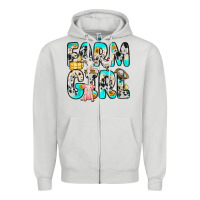 Dove Grey farm girl Zipper Hoodie - Zillion Design Studio