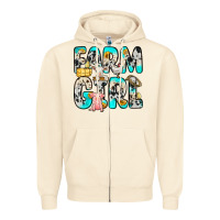 Sandshell farm girl Zipper Hoodie - Zillion Design Studio