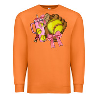 Carrot softball coquette bow Premium Sweatshirt - JahusDesignShop