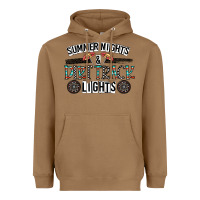 Toasted Coconut summer night & dirt track lights Heavyweight Hoodie - CowhideDigitalArt