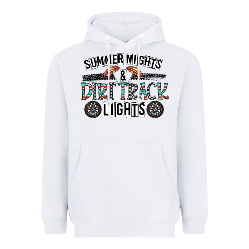 Summer Night & Dirt Track Lights Heavyweight Hoodie by CowhideDigitalArt | Teevron