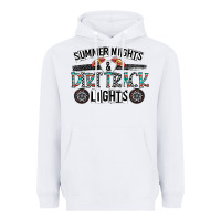 White summer night & dirt track lights Heavyweight Hoodie - CowhideDigitalArt