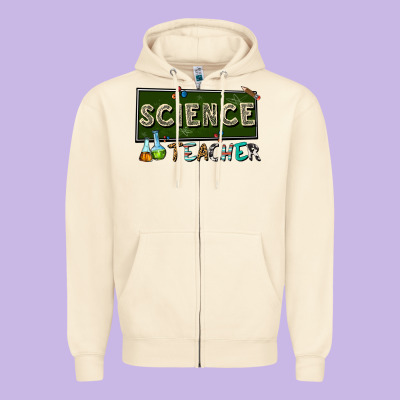 Science Teacher Zipper Hoodie Designed By Texasbilliewilder