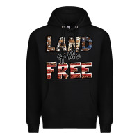 Black Land of the free America western pattern Premium Hoodie - Jasminsmagicworld