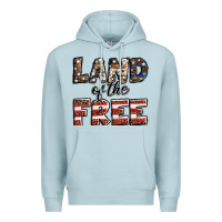 Blue Mist Land of the free America western pattern Premium Hoodie - Jasminsmagicworld