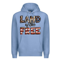 Colony Blue Land of the free America western pattern Premium Hoodie - Jasminsmagicworld