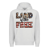 Dove Grey Land of the free America western pattern Premium Hoodie - Jasminsmagicworld