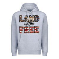 Heather Grey Land of the free America western pattern Premium Hoodie - Jasminsmagicworld