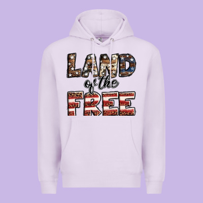 Land Of The Free America Western Pattern Premium Hoodie Designed By Jasminsmagicworld