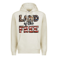 Oatmeal Heather Land of the free America western pattern Premium Hoodie - Jasminsmagicworld
