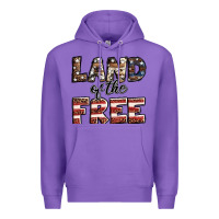 Purple Land of the free America western pattern Premium Hoodie - Jasminsmagicworld