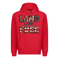 Red Land of the free America western pattern Premium Hoodie - Jasminsmagicworld