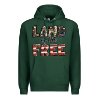 Sports Green Land of the free America western pattern Premium Hoodie - Jasminsmagicworld