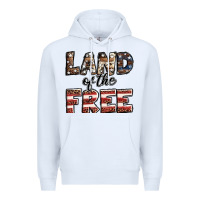 White Land of the free America western pattern Premium Hoodie - Jasminsmagicworld