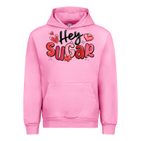 Fuchsia Pink hey sugar valentines day Urban Hoodie - MaliasSmallBusiness