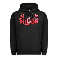 Pigment Black hey sugar valentines day Urban Hoodie - MaliasSmallBusiness