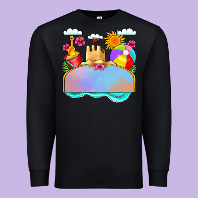Custom Name Summer Beach Toys Premium Sweatshirt Designed By Jahusdesignshop