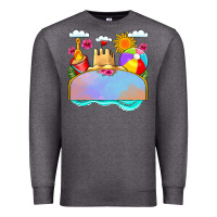 Charcoal Heather custom name summer beach toys Premium Sweatshirt - JahusDesignShop