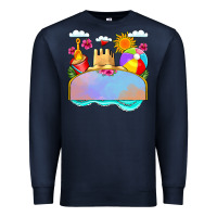 Navy custom name summer beach toys Premium Sweatshirt - JahusDesignShop