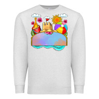 Oatmeal Heather custom name summer beach toys Premium Sweatshirt - JahusDesignShop