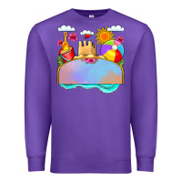Purple custom name summer beach toys Premium Sweatshirt - JahusDesignShop