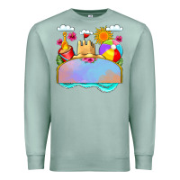 Seafoam custom name summer beach toys Premium Sweatshirt - JahusDesignShop