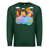 Sports Green custom name summer beach toys Premium Sweatshirt - JahusDesignShop