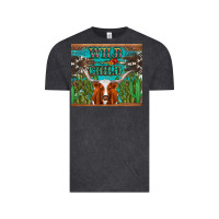 Vintage Black whild child longhorn  cactus cowhide Vintage Tee - Artiststas