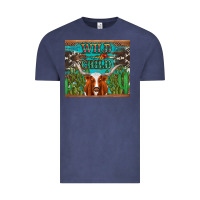 Vintage Denim whild child longhorn  cactus cowhide Vintage Tee - Artiststas