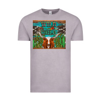Vintage Zinc whild child longhorn  cactus cowhide Vintage Tee - Artiststas
