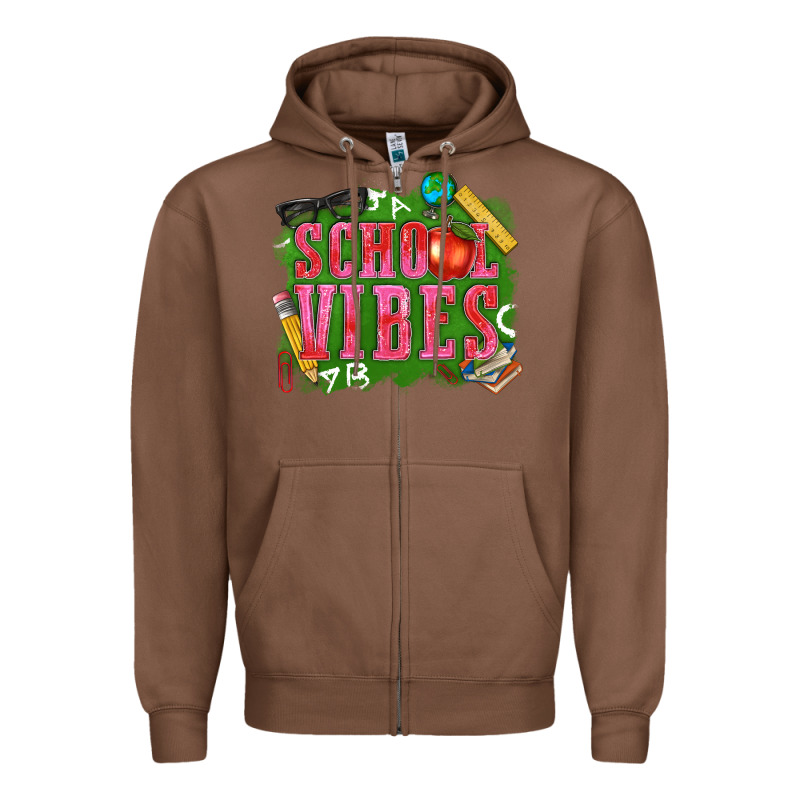 School Vibes Zipper Hoodie by texasbilliewilder | Teevron