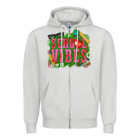 Dove Grey school vibes Zipper Hoodie - texasbilliewilder