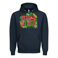 Navy school vibes Zipper Hoodie - texasbilliewilder