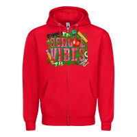 Red school vibes Zipper Hoodie - texasbilliewilder