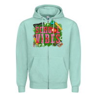 Seafoam school vibes Zipper Hoodie - texasbilliewilder