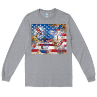 Heather Grey American Long Sleeve Tee - RanaPortraitStore