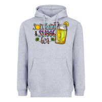 Heather Grey sunshine & sweet tea Heavyweight Hoodie - CowhideDigitalArt