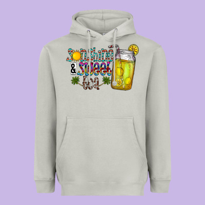 Sunshine & Sweet Tea Heavyweight Hoodie Designed By Cowhidedigitalart