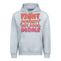 Heather Grey fight poverty not poor people Urban Hoodie - MaliasSmallBusiness