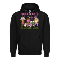 Black coffee and weed my favorite plants Zipper Hoodie - Zillion Design Studio