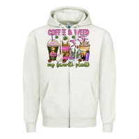 Oatmeal Heather coffee and weed my favorite plants Zipper Hoodie - Zillion Design Studio
