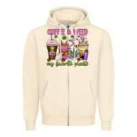 Sandshell coffee and weed my favorite plants Zipper Hoodie - Zillion Design Studio