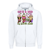 White coffee and weed my favorite plants Zipper Hoodie - Zillion Design Studio