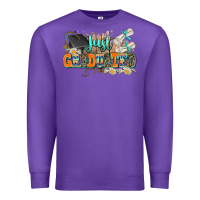Purple just graduated Premium Sweatshirt - AdoDesignShop